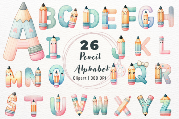 Download Pencil Alphabet Back to School Clipart - Pen Collection
