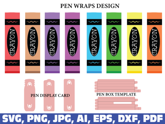 Download Crayon Glitter Pen Wraps, Teacher - Pen Collection