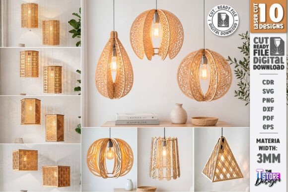 Download Pendant Light Shade Laser Cut Bundle SVG - Pen Collection