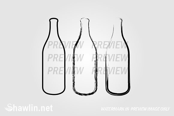 Download Bottles Sketched - Sketched Collection