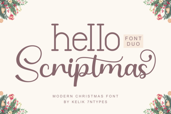 Download Hello Scriptmas Duo Font - Duo Collection