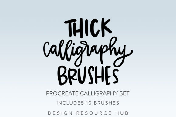 Download Thick Calligraphy Procreate Brushes - Calligraphy Collection