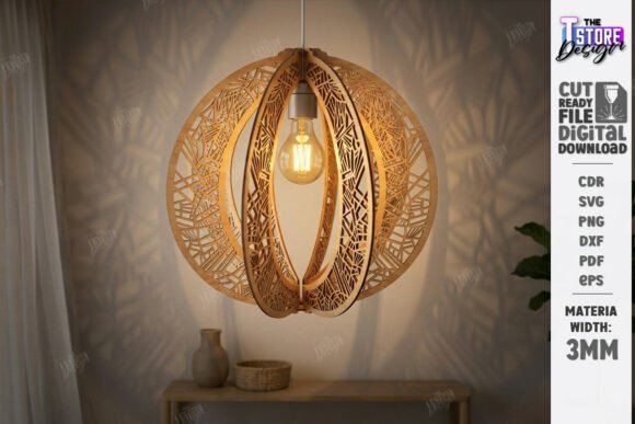 Download Wooden Pendant Light Shade Laser Cut - Pen Collection