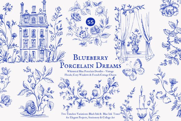 Download Vintage Doodles Sketched Clipart Set - Sketched Collection