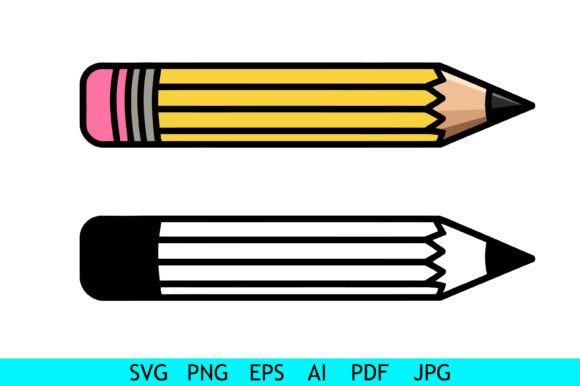 Download Cute Cartoon Pencil Clipart Set - Pen Collection