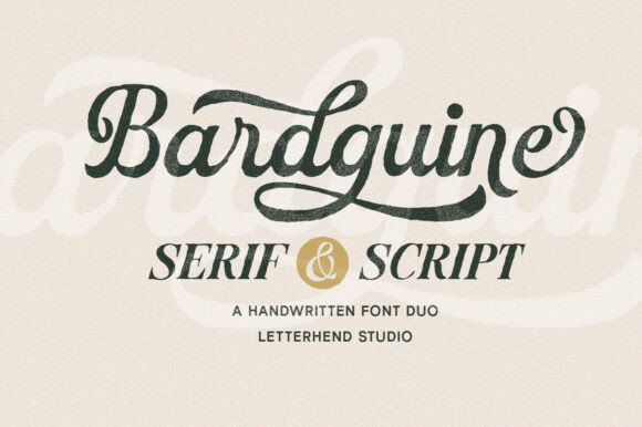 Download Bardguine Serif &amp; Script Duo Font - Duo Collection