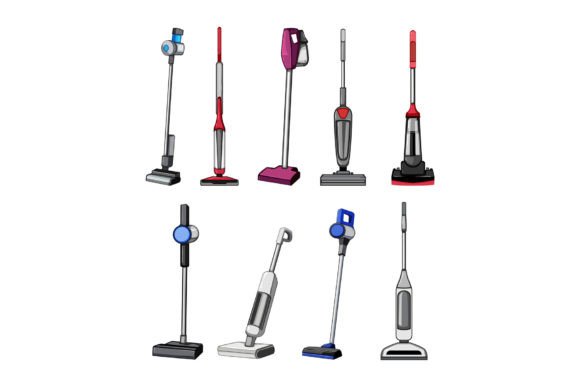 Download Manual Vacuum Cleaner Set Cartoon Vector - Manual Collection