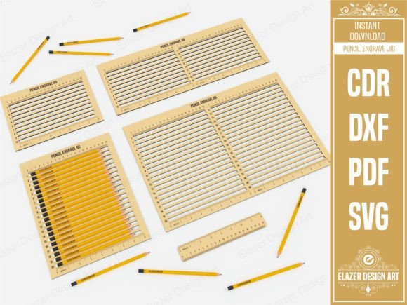 Download Pencil Engrave Jig Set &amp; Ruler Laser Cut - Pen Collection